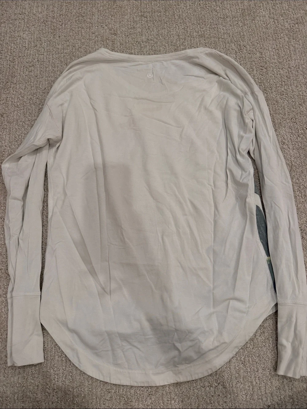 Lululemon Women’s White Long-Sleeve Cactus Graphic Tee